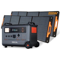 Blackview OSCAL PowerMax 3600 Power Station 3600Wh + 2x PM200 200W Solar Panel