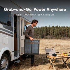 Jackery SolarSaga 100W Air Solar Panel – Bifacial, Portable, IP68, RV, Camping