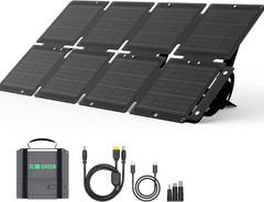 Portable Solar Panel 60W, Monocrystalline 24.8% High Efficiency Foldable Solar P