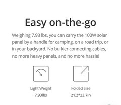 Foldable Portable Solar Panel for Power Station 100W NEW