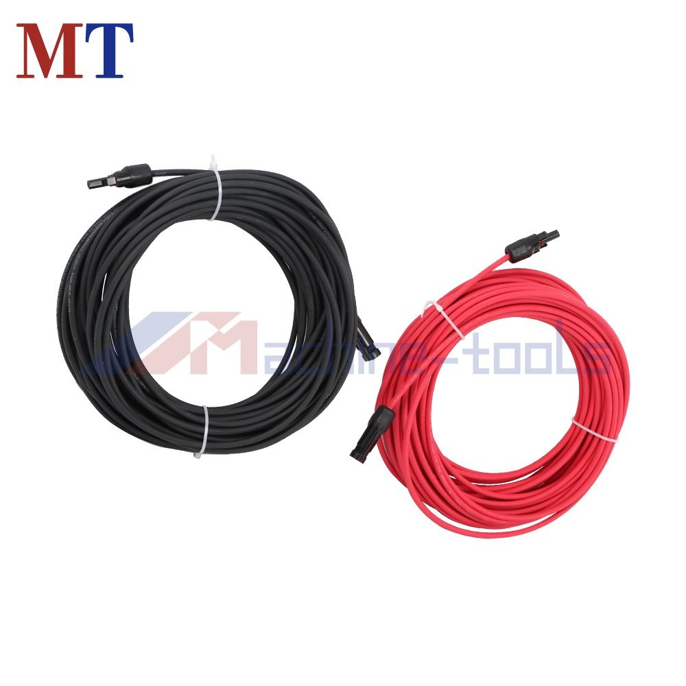 Red + Black With M4 Connector Solar Panel Wire Weatherproof Cable 20M 4mm²