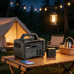 1000W 1024Wh Black Power Station LED Flashlight Outdoor + Home Backup Generator
