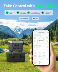 Portable Power Station ，INFINITY 2000 Black Electric Solar Generator，2048Wh Life
