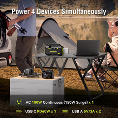 Portable Power Station with AC Outlet 100W Solar Generator 88.8Wh | Solar Power
