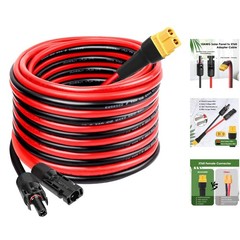 20FT Solar to XT60 Extension Cable 10AWG – Ideal for Portable Power Stations