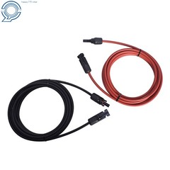 1 Pair 15 FT Black+Red 12AWG Labwork Solar Panel Extension Cable Wire Connector