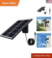 3W 5V USB C High Efficiency Solar Panel for Outdoor Security Cameras