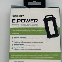 RENOGY E.POWER 10000mAh Water-Resistant Portable Solar Charger Built-In Flash Li