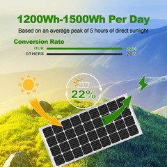 300W Solar Panel Flexible 12v Portable Power Mono Camping Home RV Battery Charge