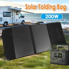 200W Foldable Solar Panel Charger Waterproof Portable Outdoor Fast Charging Bag