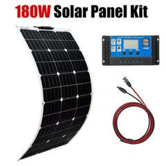 180W Solar Panel Flexible Monocrystalline Solar Cells PV Module with Controller