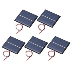 5Pcs 3V 0.33W 110mA Mini Solar Panels with Cable