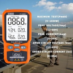 Solar Panel Tester MPPT Meter – 1000W Max Power, 80V/35A PV Module FT-1000W