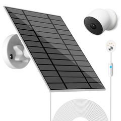 6W Solar Panel with Google Nest Outdoor & Indoor (Battery Version), Solar Pow…