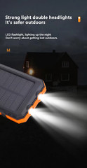 20000 mAh Solar Power Bank Charger for IOS Android USB-A and USB-C Fast Charging