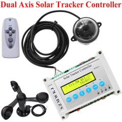 Dual Axis Solar Tracker Controller +Wind Speed Sensor DIY PV Solar Panel System