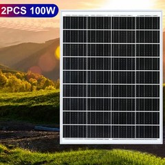 2x Solar Panels 100W 12V High-Efficiency Monocrystalline PV Module Power Charger