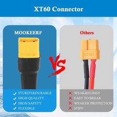 XT60i to XT60 Extension Cable 10AWG 3FT XT60i Female to XT60 Male Connector C…