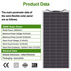 150W/1500W 12V Solar Panel Charge Battery Charger Maintainer Marine RV Car Home