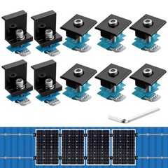 Anbte 10 PCS Solar Panel Clamps for Standard Unistrut, 40 mm, Black | 6 x T-S…