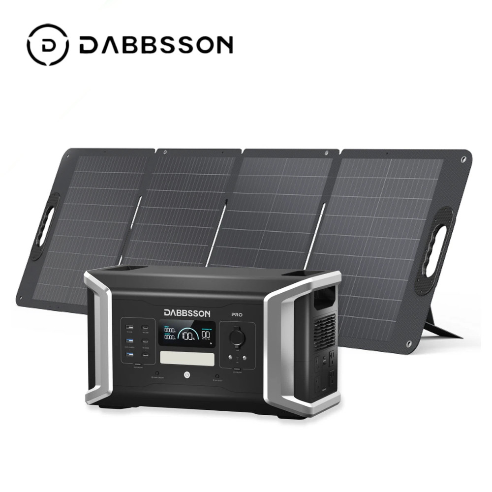 Dabbsson 1024Wh 2000W Portable Power Station Solar Generator + Solar Panel 210W