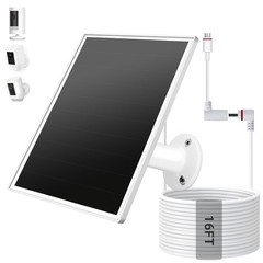 Solar Panel for Ring Camera, 6W Solar Charger with USB-C & Barrel Plug for Ri…