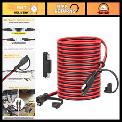 25FT 16AWG SAE Extension Cable, 2 Pin Quick Connector for Solar, Automotive, Tro