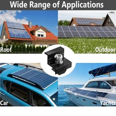 Solar Panel End Clamp Aluminum 30mm/35mm Mounting Kit for Metal Roof Tin Roof