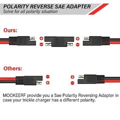 MOOKEERF SAE Extension Cable 10 AWG – 20FT SAE to SAE Quick Disconnect Wire