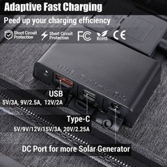 Bifacial 100W Foldable Portable Solar Panel High-Efficiency IP68 for Cmaping RVs