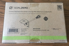 Goal Zero HPP+ solar bulkhead inlet # 70040 use with Yeti Pro 4000