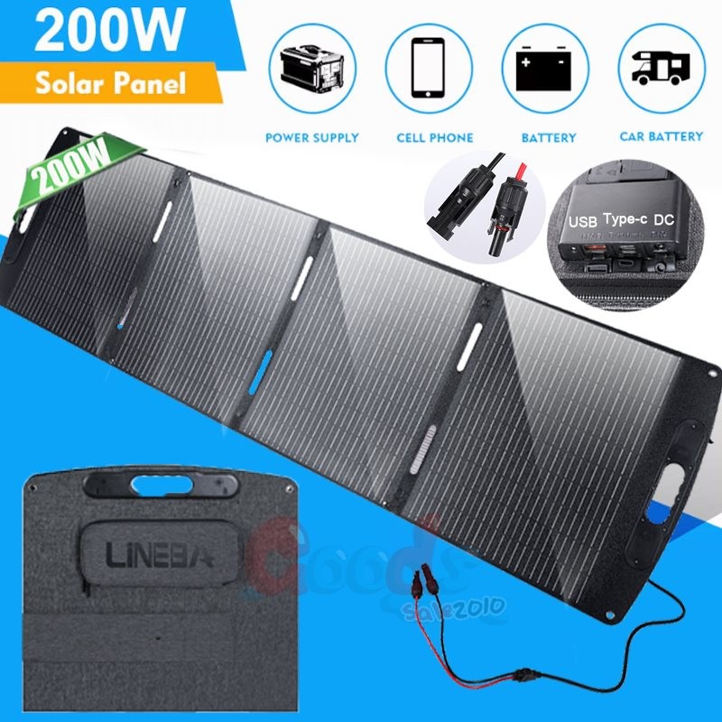 200W Mono Solar Panel 12V Power Charger Home Boat RV Car Battery Power Off-Grid
