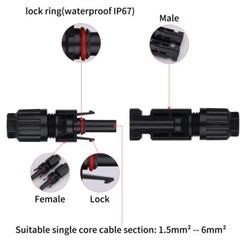20 Pairs 30A Male Female M/F DIY Solar Panel Wire Cable Connectors Waterproof