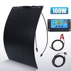 Kit de panel solar de 200W 400W, cargador de batería de 12 V, para autocaravana