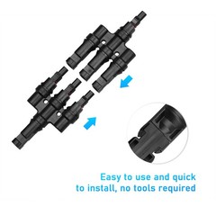Branch Solar T Connector 3-Way IP67 Waterproof For 14-10AWG Panels V1