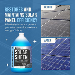 Solar Panel Cleaner (Makes 512 Gal) Concentrated Glass & Solar Panel Cleaning