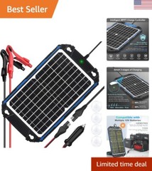 Durable 12W Solar Battery Maintainer with Free Maintenance – Extended Warranty