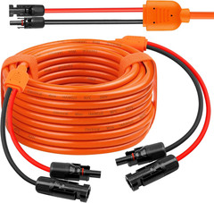 Solar Panel Extension Cable 30FT – 10AWG+14AWG Solar Wire with Female & Male IP