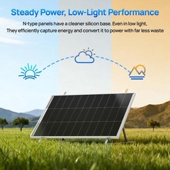 100W Bifacial 12V Solar Panel – High-Efficiency Monocrystalline PV Module for RV