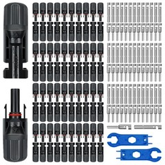 80PCS Solar Connectors, 40 Pairs IP67 Waterproof Solar Panel Connectors with …