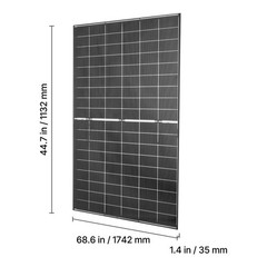 Uimoso 2PCS 400W Dual-Sided Solar Panels with 24% Efficiency Monocrystalline