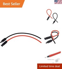 10AWG6mm² 1FT Solar Extension Cable, PV Connector to Bare Wire