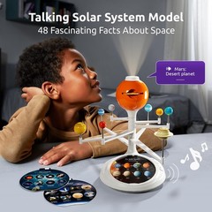 Interactive Solar System Model for Kids | HD Space Projector, 8 Planets, Bilingu