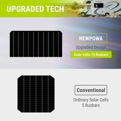 100W Flexible Solar Panel Portable Bendable 12 Volts 10BB Mono Cell Uneven