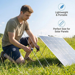 2 Sets Portable Folding Solar Panel Mounts Flexible Stable Mounting Accessories