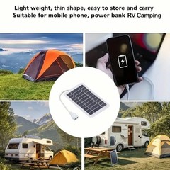 Mini Portable Solar Panel Charger 5V USB Outdoor Emergency Power For Camping