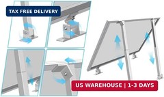 2 Sets (4Pcs) Solar Panel Mounting Brackets – Adjustable Solar Panel Tilt Mount