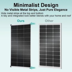 AeternaSol 100W Solar Panel N-Type Mono Battery Power 18V PV For Roof Home RV