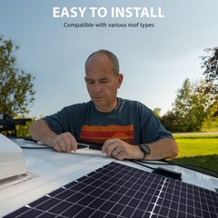 Mighty Max 100W 12V Mono Flexible Solar Panel for RV Cabin Off-Grid Applications