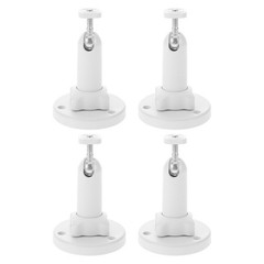 4Pcs White ABS Solar Panel Holders with 360 Degree Rotation for Outdoor Use